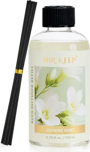 Miniatura 35 de Airkeep recambio de aceite para difusor de varillas con varillas difusoras, 6.76 Fl Oz (200ml) aceites perfumados de vainilla de cachemira