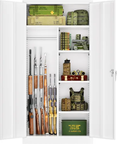 Miniatura 14 de Greenvelly 14-16 Caja fuerte para rifles y pistolas, caja fuerte para rifles con cerradura de teclado, gabinete para armas de fuego para rifles