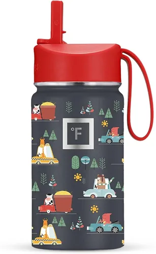 Miniatura 9 de IRON °FLASK Botella de Agua para Niños - Tapa con Pajilla, 20 Calcomanías con Nombre, Acero Inoxidable Aislado al Vacío, Vaso de Viaje de Doble