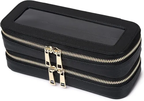 Miniatura 25 de Pinkmik Pequeña bolsa de maquillaje, mini estuche transparente para maquillaje y neceser con cremallera, organizador de bolsos para mujer