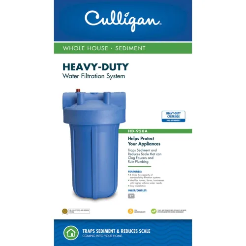 Miniatura 3 de Culligan HD-950A - Carcasa de filtración de agua para toda la casa de alta resistencia de 1" (entrada/salida), azul