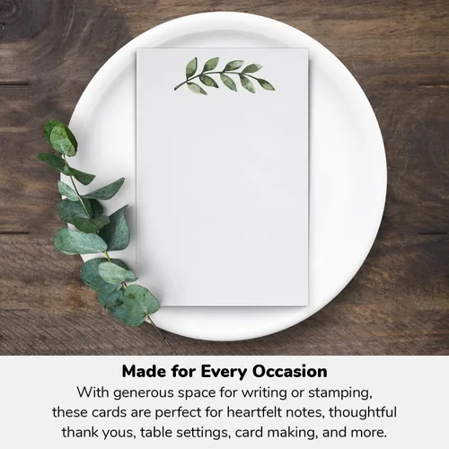 Miniatura 4 de 321Done Tarjetas verdes en blanco, papel kraft de 4 x 6, juego de 50 – fabricadas en los Estados Unidos, cartulina gruesa, ideal para saludos