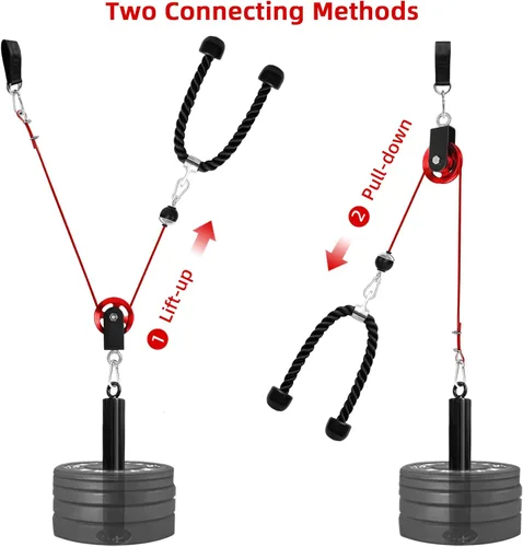 Miniatura 5 de LFJ Sistema de Poleas con Cable LAT para Jalones y Levantamiento de Peso, Accesorio de Polea de Máquina con Cable para Jalones de Tríceps, Curl
