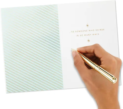Miniatura 5 de Hallmark - Tarjeta de cumpleaños premium de la línea Signature (velas, alguien que brilla) para compañero de trabajo, amigo, hermano