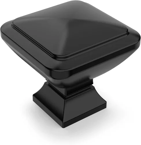 Miniatura 9 de Asidrama Paquete de 6 pomos de latón cepillado de 1-1/4 pulgadas para gabinetes de cocina, pomos dorados para aparadores, perillas de cajones