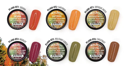 Miniatura 2 de Mia Secret Acryli Powder Collection - Yosemite, 6 unidades - Polvos acrílicos de inmersión - Colores otoño/otoño para uñas acrílicas - Kit de 6