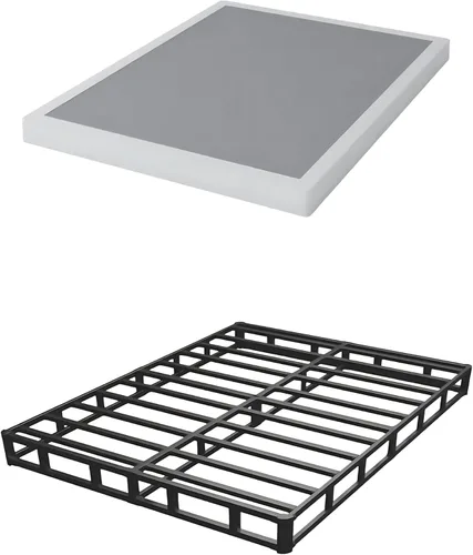 Miniatura 9 de HOBINCHE Somier de 3 pulgadas tamaño Queen de perfil bajo para cama Queen, base de colchón resistente, base de cama de metal, fácil montaje/sin