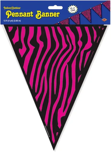 Miniatura 5 de Beistle Banner con estampado de cebra, 10 pulgadas por 12 pies