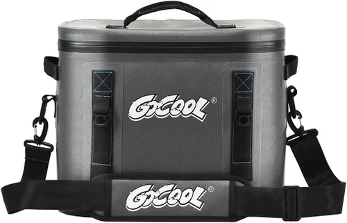 Goplus Bolsa térmica portátil para 30 latas, enfriador de camping suave aislado, bolsa enfriadora de hielo a prueba de fugas para viajes al aire