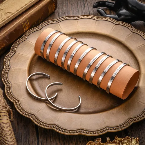 Miniatura 3 de Funtery 12 pulseras cristianas grabadas con versículos de la Biblia, regalo de Pascua para mujeres, bautismo religioso, escritura inspiradora