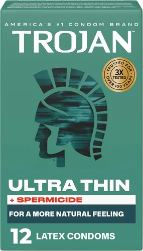 Miniatura 18 de Trojan Bareskin - Preservativos finos, paquete variado Everythin, condón de látex lubricado, 10