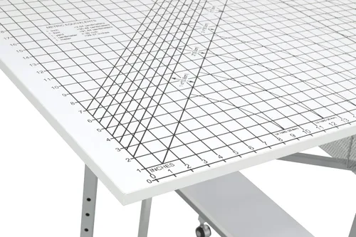 Miniatura 7 de Sew Ready Mesa plegable para pasatiempos y cortes, 58.75 pulgadas de ancho x 36.5 pulgadas de profundidad, mesa blanca para artes y manualidades