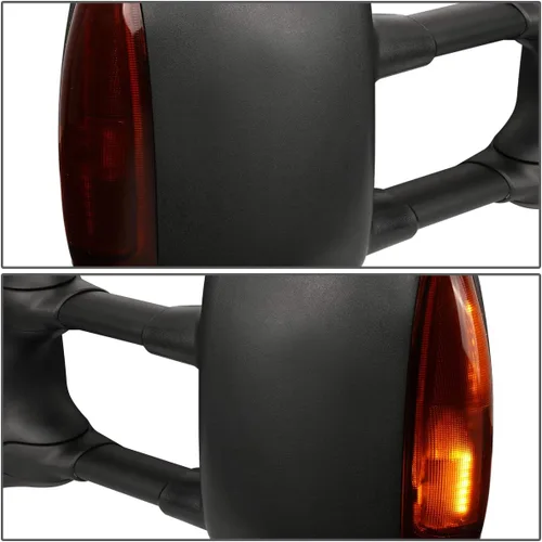 Miniatura 5 de DNA Motoring TWM-004-T888-BK-AM - Par de espejos laterales de remolque calefactables con luz de giro compatibles con 99-07 F250 / F350 / F450 / F550