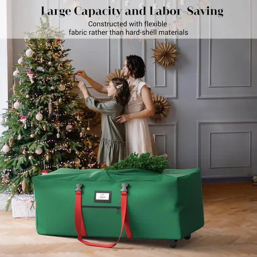 Miniatura 7 de Bolsa enrollable de almacenamiento para árbol de Navidad Winpull de 9 pies para árbol artificial, tela Oxford 600D impermeable, bolsa grande