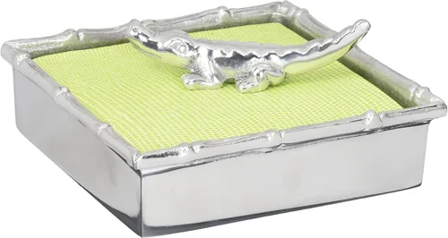 Miniatura 4 de Mariposa Juego de servilletas de bambú de piña tropical plata brillante regalos Servilleteros y juegos de pesas Aluminio SANDCAST