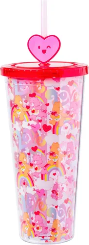 Miniatura 9 de Silver Buffalo Sanrio Hello Kitty Bow Pink Polka Dots - Vaso frío de plástico con tapa y tapa con pajita, 24 onzas Lazo Hello Kitty y lunares rosados