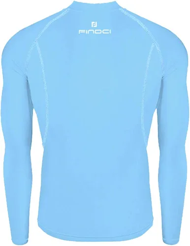 Miniatura 4 de 1Bests Conjunto deportivo para hombre, camiseta de compresión y pantalones ajustados para la piel, manga larga, secado rápido, para gimnasio, yoga