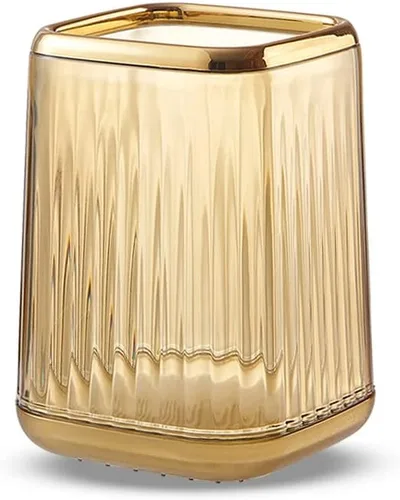 Miniatura 8 de Organizador portavasos para brochas de maquillaje para tocador, acrílico transparente, contenedor de almacenamiento para brochas de maquillaje con 3