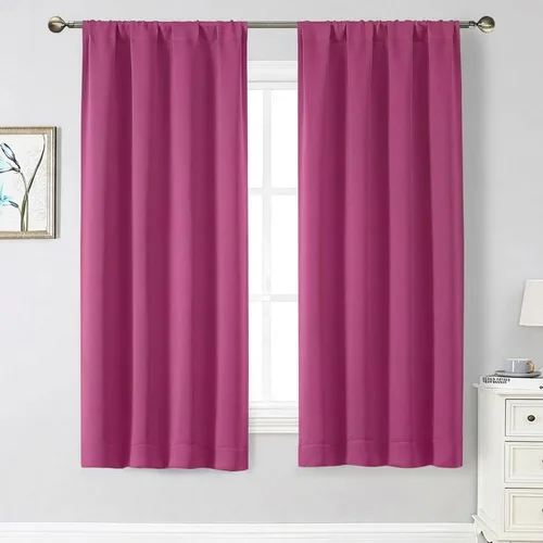 Miniatura 10 de Cortinas opacas para dormitorio, sala de estar, juego de 2 paneles de 54 pulgadas de largo, cortinas de oscurecimiento de habitación con aislamiento