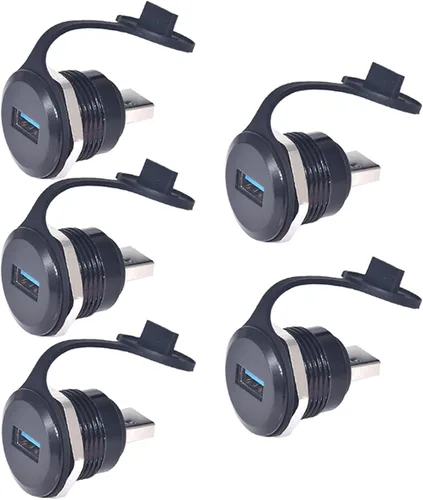 Miniatura 8 de PENGLIN 2 conectores USB 3.0, conector de conversión USB macho a hembra, adaptador de extensión de montaje en panel USB3.0 para transferencia