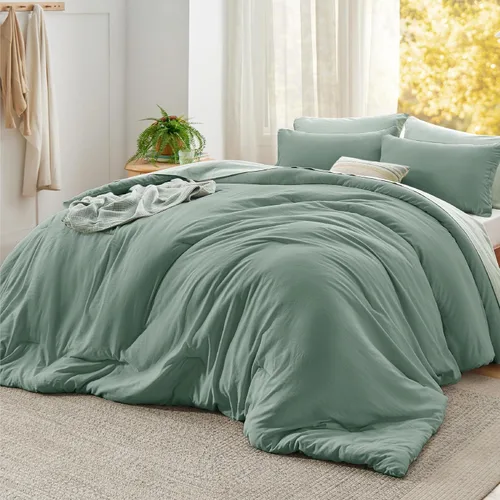 Miniatura 45 de Bedsure Juego edredón suave prelavado individual/individual XL, 365 días, cálido relleno alternativo GentleSoft™, 1 edredón ligero:68x88 pulgadas
