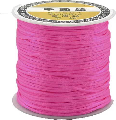 Miniatura 12 de Pandahall - Hilo de nailon para cuentas de 100 yardas, hilo de nailon trenzado de 0.059 pulgadas, cuerda de satén para anudar, trenzar y hacer joyas