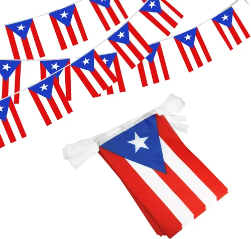 Miniatura 8 de Anley Bandera de cuerda de Perú, banderas de banderín, eventos patrióticos 28 de julio Día de la Independencia peruana decoración para bares