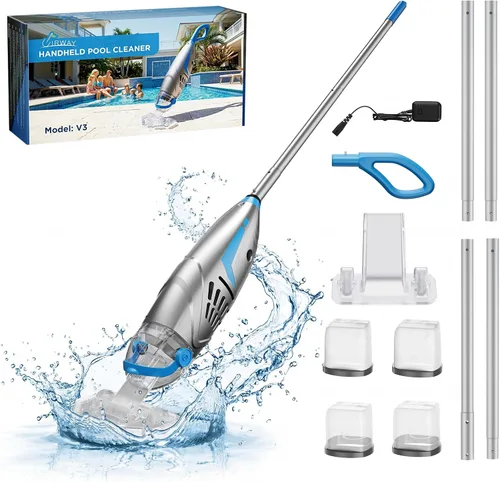 Miniatura 8 de UIRWAY V3 - Aspiradora de piscina para piscinas sobre el suelo, succión mejorada de 26.5 GPM de alta potencia, limpiador de mano inalámbrico IPX8, 2