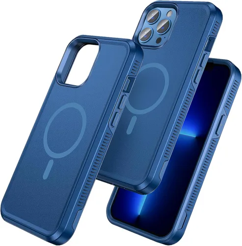 Dataroad - Funda magnética para iPhone 13 Pro Max, resistente compatible con MagSafe, protección contra caídas de grado militar, forro de microfibra