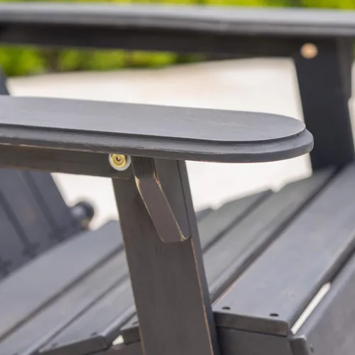 Miniatura 5 de Christopher Knight Home Hanlee - Silla Adirondack plegable de madera de acacia, color gris oscuro