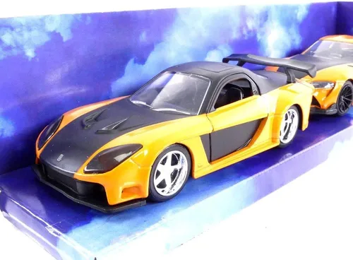 Miniatura 5 de Jada Fast & Furious 1:32 Han's Mazda RX-7 y Toyota GR Supra - Paquete doble de autos fundidos, juguetes para niños y adultos