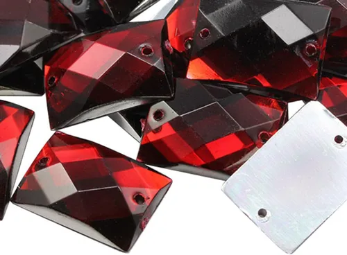 Miniatura 14 de Allstarco Topacio ahumado marrón CH25 de 0.551 x 0.394 in, cuentas rectangulares para coser, cuentas para manualidades, diamantes de imitación