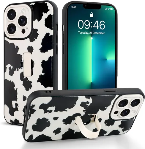 Miniatura 105 de Funda compatible con iPhone 17 Pro Max con correa de mano para los dedos, funda de teléfono con estampado de leopardo y guepardo para mujeres