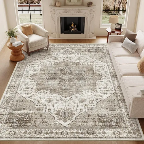 Miniatura 57 de Alfombra de pasillo lavable de 2 x 6 pies - Alfombras de cocina con respaldo antideslizante vintage suave estilo granja, alfombra de entrada