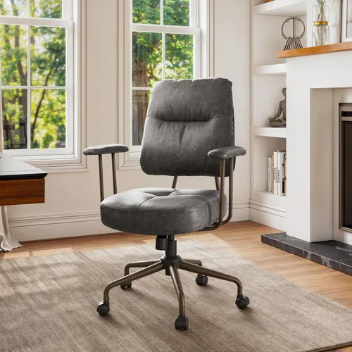 Miniatura 12 de EUREKA ERGONOMIC Sillas de escritorio de oficina en casa, silla ergonómica para computadora con respaldo alto, silla de oficina ejecutiva con Blanco