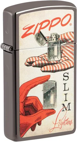 Miniatura 10 de Encendedor de bolsillo Zippo negro mate con diseño de logo de Zippo Logotipo de oro mate negro