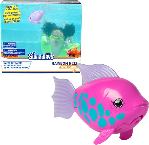 SwimWays Juguete de pez de arrecife arcoíris, accesorios de natación para niños y juguetes acuáticos, juguetes para aprender a nadar en la piscina