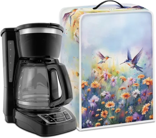 Miniatura 12 de DISNIMO Cubierta antipolvo para cafetera de mariposa azul, fundas para máquina de hacer café de cocina con mango superior, cubierta