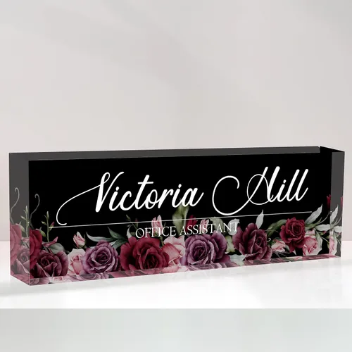 Miniatura 30 de Placa de nombre de escritorio personalizada, placa de identificación acrílica personalizada para decoración de escritorios, regalos de Al profesor
