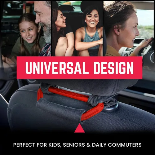 Miniatura 2 de GP BackGrip PRO - Empuñadura para reposacabezas de pasajeros de automóvil para camión y automóvil Wrangler JL JT JK para todoterreno, niños y Rojo