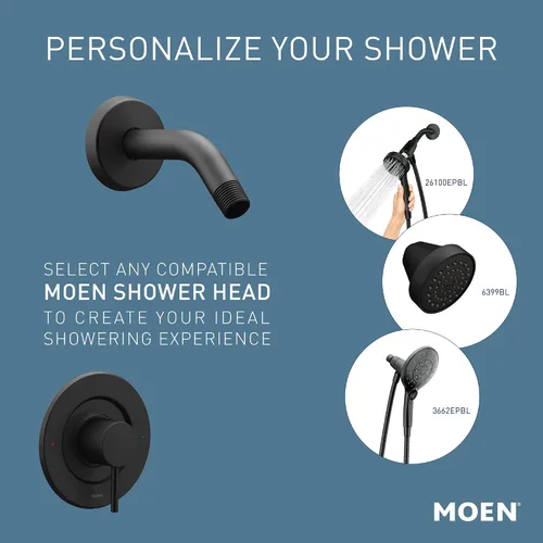 Miniatura 4 de Moen Align, sistema de tina de baño (solo la estructura), T2193NHBL Mate negro
