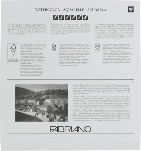Miniatura 2 de Fabriano 1264 Bloc de acuarela, blanco brillante
