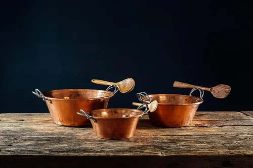 Miniatura 3 de Sertodo Copper Sartén para mermelada 8 pulgadas de diámetro x 3.25 pulgadas de profundidad 1 cuarto de galón 100% cobre puro, calibre pesado