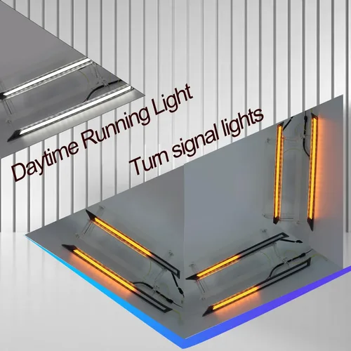 Miniatura 2 de 2 piezas de luces LED de parrilla, barra LED frontal secuencial, luces LED de circulación diurna compatibles con Toyota RAV4 2019-2023, señal