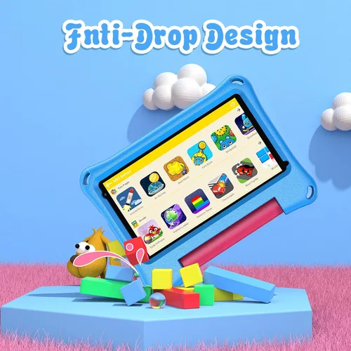 Miniatura 4 de VASOUN Tablet infantil de 7 pulgadas para niños pequeños, Android 13 32 GB de RAM con doble cámara WiFi, control parental, Bluetooth, a prueba