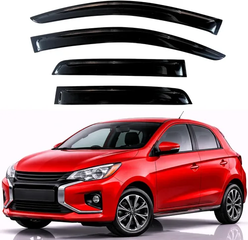 Miniatura 266 de KPY Visor de ventana compatible con Hyundai Tucson 2021-2025, 4 piezas de deflector de ventilación para ventana lateral, estilo Mugen, protector