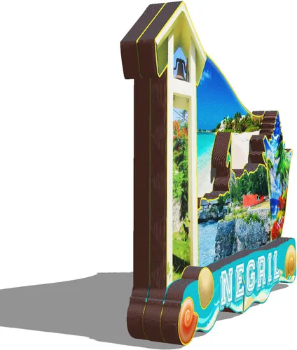 Miniatura 2 de Negril Jamaica - Imán de madera 3D para nevera, viajes, coleccionables, recuerdos, decoración, manualidades hechas a mano