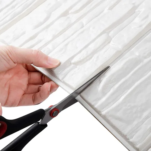 Miniatura 6 de Paneles de pared de espuma autoadhesivos 3D, cubren 5.7 pies cuadrados, adhesivos de papel tapiz de piedra de ladrillo para decoración de pared