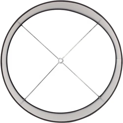 Miniatura 5 de Pantalla de lámpara de tambor de tapa dura grande negra (premontada) 16 pulgadas superior x 16 pulgadas inferior x 11 pulgadas de alto (araña)