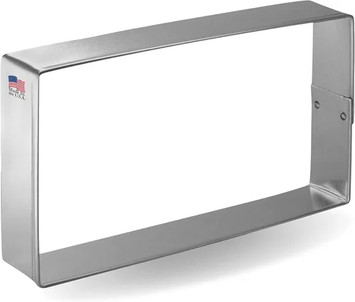 Miniatura 2 de Foose Cortador de galletas rectangular de 3 x 5 pulgadas, acero de placa de estaño, fabricado en EE. UU